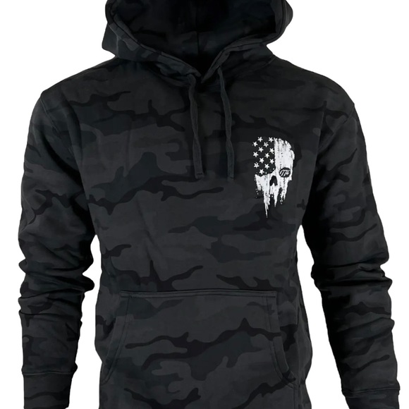 Howitzer Style Men's Hoodie DEFEND FREEDOM CAMO Heavyweight Military Grunt - Picture 3 of 14
